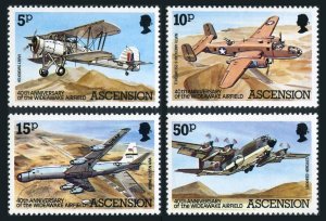 Ascension 309-312,booklet,MNH.Mi 318-321,MH. Wide-awake Airfield-40,1982.Planes.