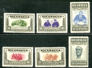 NICARAGUA 695-700 MNH SCV $11.50 BIN $5.75