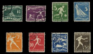 Netherlands #B25-32 Cat$34.80, 1928 Olympics, complete set, used