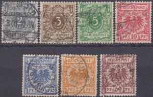 Germany #45-51 F-VF Used CV $7.75 (25447)  