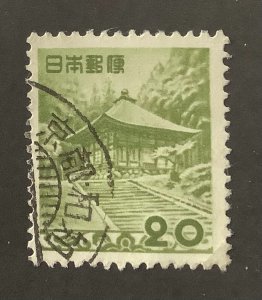 Japan 1954  Scott 596 used - 20y,  Golden Hall,  Chusonji Temple