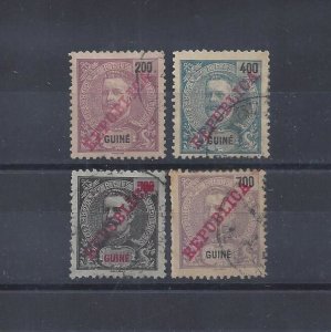 Portuguese Guinea 1911 USED lot REPUBLICA SC#106-9 SG#134-7 YT#109-12 MF#109-12