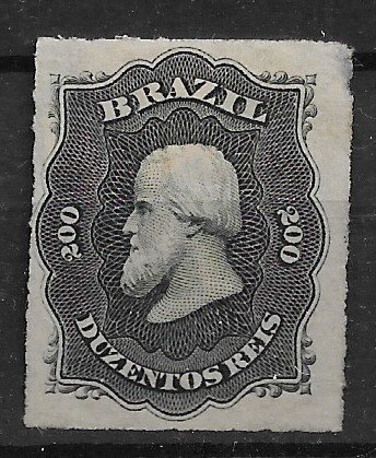 1866 Brazil 59 Emperor Dom Pedro 200r unused/no gum