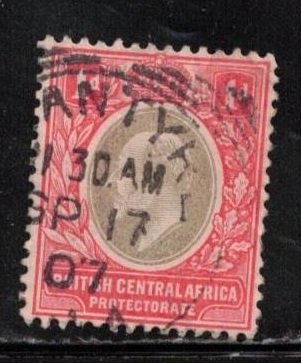 BRITISH CENTRAL AFRICA Scott # 70 Used - KEVII