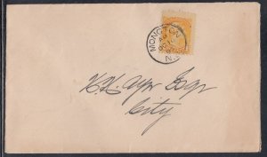 Canada - Oct 16, 1895 Moncton, NB 1c Local Circular Rate