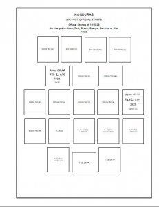 PRINTED HONDURAS [CLASS.] 1865-1940 STAMP ALBUM PAGES (48 pages)