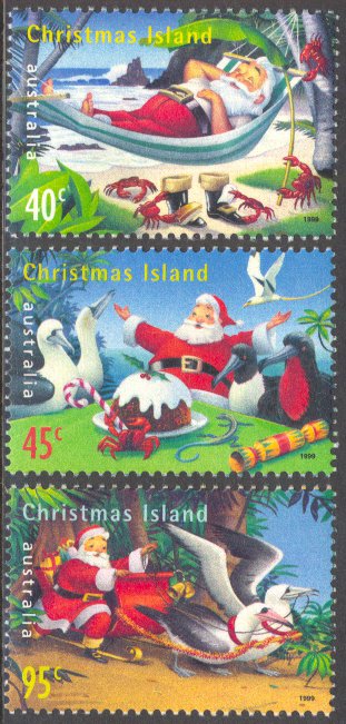 Christmas Island 1999 Scott #422-424 Mint Never Hinged