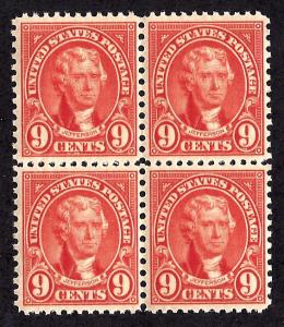 641 Mint,OG,NH... Block of 4... SCV $12.00