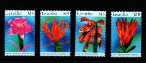 Lesotho  #1232-35 (2000 Flowers set) VFMNH CV $9.00