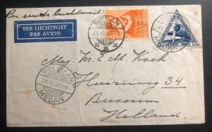 1933 Medan Netherlands Indies Early Airmail Cover To Holland