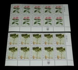 U.N,NEW YORK #575-576, 1990,MEDICINAL PLANTS INSC. BLKS/10, NICE!! LQQK!!