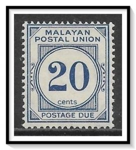 Malaya #J19 Postage Due MHR