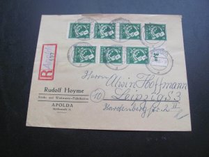 GERMANY POST WAR COVER 1945 REGISTERED APOLDA  VERY NICE (100)