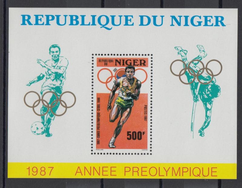 XG-T182 NIGER IND - Olympic Games, 1987 Korea Seoul 1988 MNH Sheet