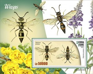 SIERRA LEONE - 2022 - Wasps - Perf Souv Sheet #1 - Mint Never Hinged