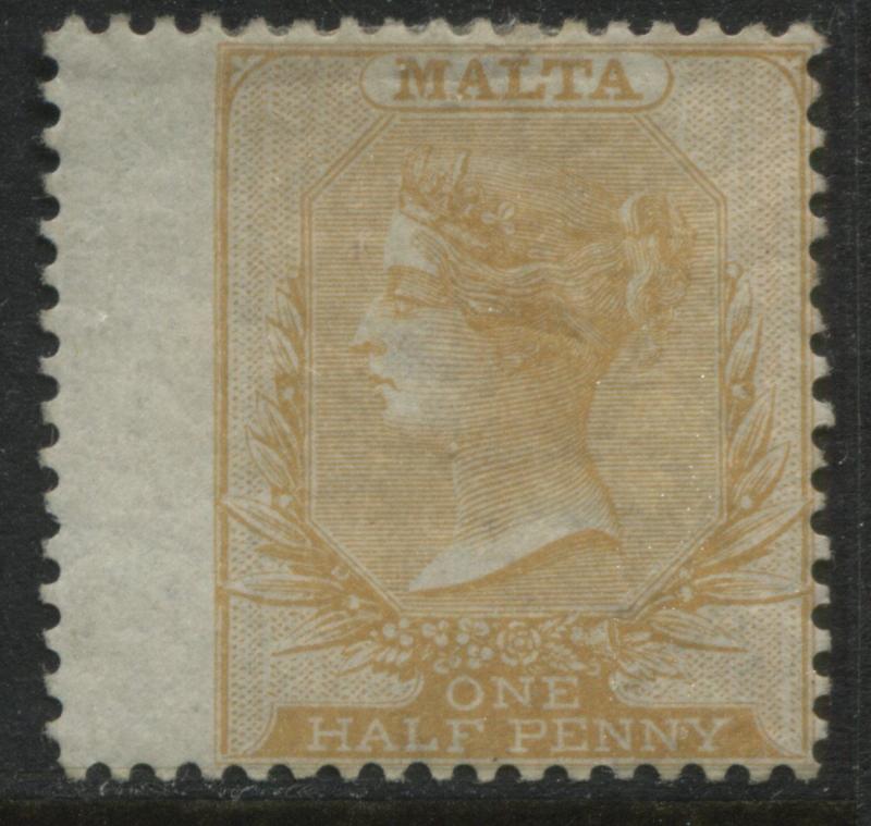 Malta QV 1870 1/2d dull orange mint o.g.