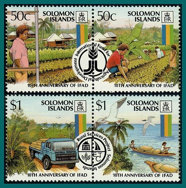 Solomon Islands 1988 Agricultural Development, MNH #607-610,SG614-SG617