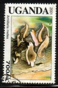 Mushroom, Armillaria Mellea, Uganda stamp SC#1743 used