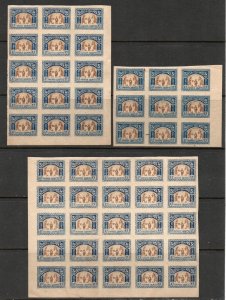Estonia  - Sc# B2 MNH / Large Blocks (9, 15, 25) 1 fold     -        Lot 0125012