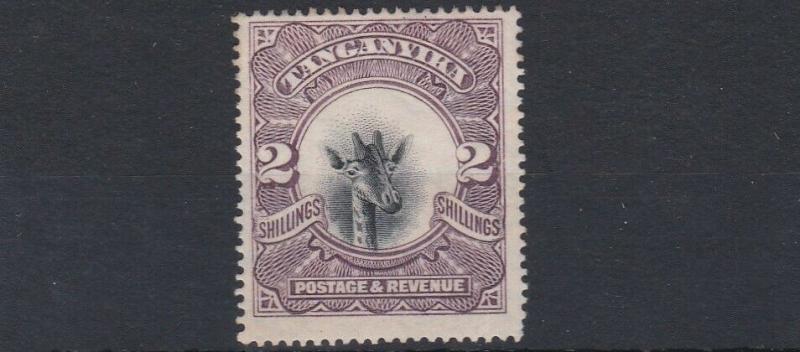 TANGANYIKA 1922 - 24  SG 84  2/-  PURPLE     VLMH 