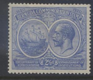 Bermuda - Scott 68 - KGV Definitive - 1920 - MVLH -  Single 2.1/2p Stamps