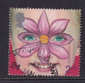 Great Britain  #1944  used  2000  painted faces 2nd