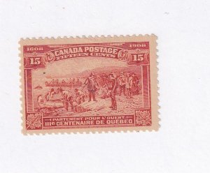CANADA # 102 VF-MNH QUEBEC 15cts CAT VALUE $1050+ STARTS AT 20% GREAT XMAS GIFT