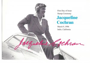 #3066 USPS FDC First Day Ceremony Program Jacqueline Cochran (12986)