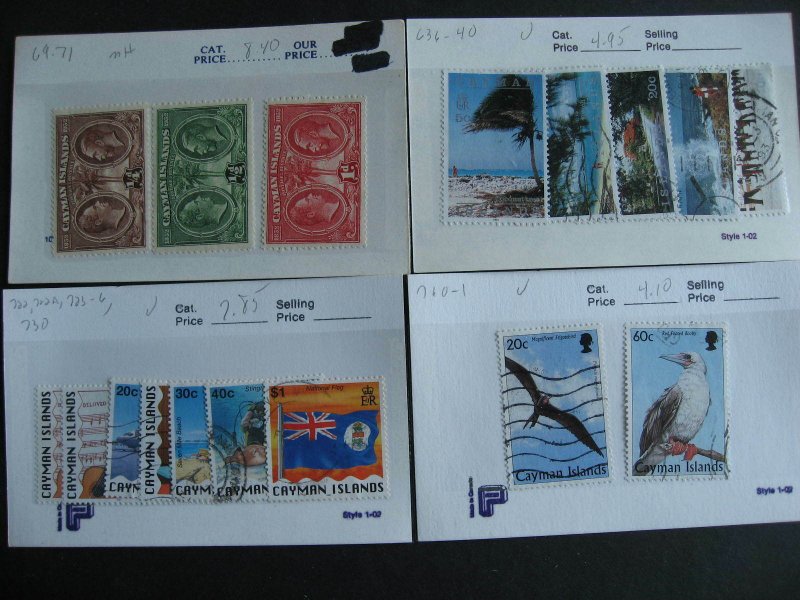 Cayman Islands mint and used collection assembled in sales cards