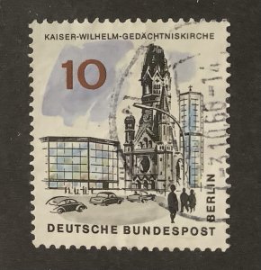 Germany, Berlin 1965 Scott 9N223 used - 10pf, New Berlin Kaiser Wilhelm memorial