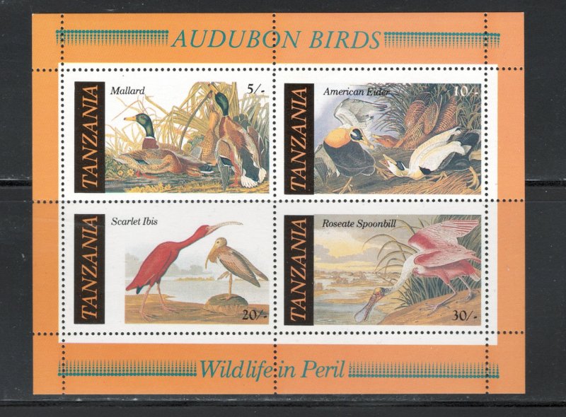 Tanzania 1986 Illustrations of American Bird Species by Audubon Scott # 309a MNH