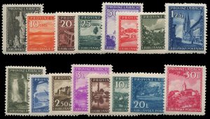 German WWII Occupation, Laibach #Mi. 45-60 Cat€450, 1945 5c-30L, complete s...