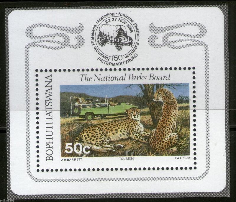 Bophuthatswana 1988 National Park Board Leopard Tourism M/s Sc 211a MNH # 2874