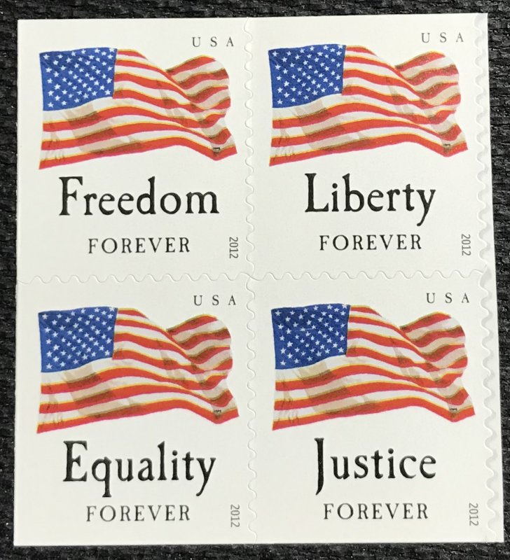 US #4641-4644 MNH Booklet Block of 4 Flags