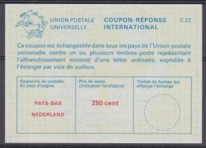 NETHERLANDS 250c International Reply Coupon................................B3040