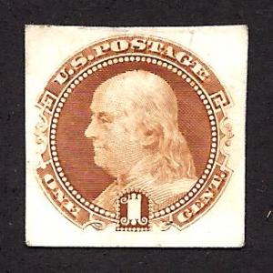 112P4 1c Franklin Proof on Card... SCV $65.00