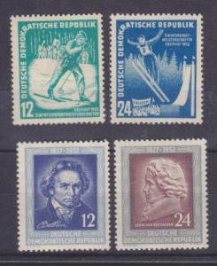 German Dem Rep Sc 94-7 MLH. 1952-53 issues, 2 cplt sets