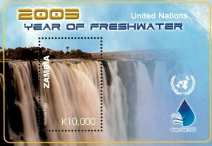Zambia 2003 - Year of Freshwater United Nations - Souvenir Sheet - Sc 1024 - MNH