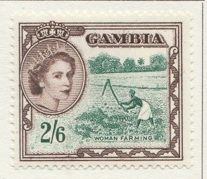 1953 Gambia 2s6d MH* Stamp A4P40F40091-