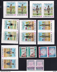 Liberia Boy Scout Pair Stamps Imperf MNH 15865