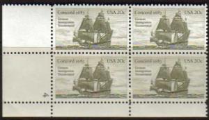 *USA Scott 2040 Plate Block (20 cents) MNH