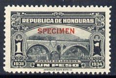 Honduras 1931 Bridge at Loarq 1p unmounted mint optd SPEC...