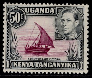 Kenya Uganda Tanganyika Gvi SG144, 50c Purple & Black, LH New Catalyst-