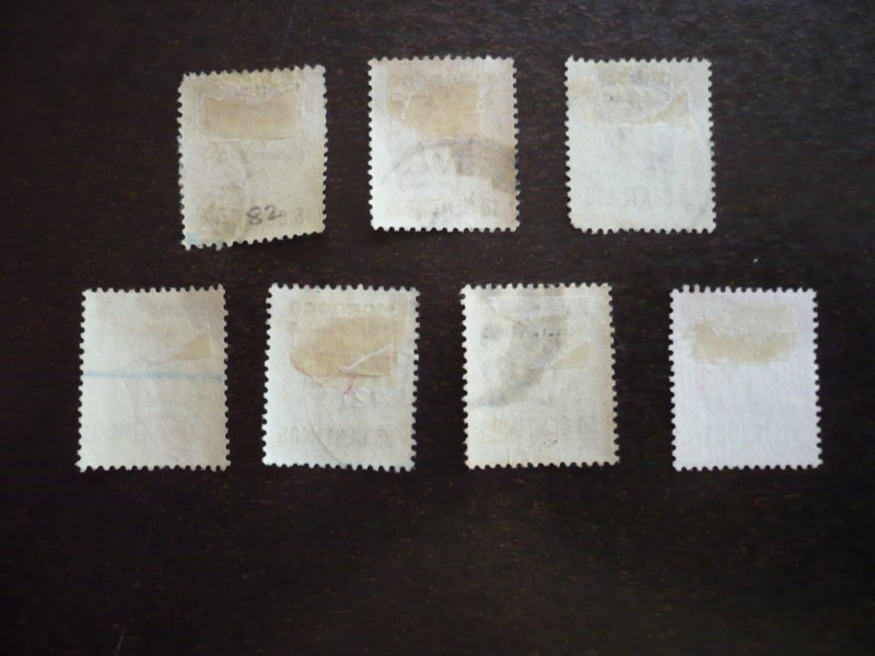 Stamps-British Offices in Morocco-Scott#34-38,41-42-Used Part Set of 7 Stamps