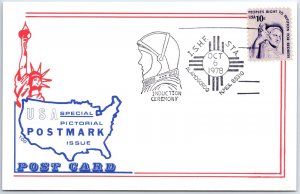 US POSTAL CARD SPECIAL EVENT POSTMARK SPACE INDUCTION CEREMONY ALAMOGORDO NM '78