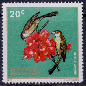 Rwanda, 1972, Fauna, Native Birds, 20c, MNH**