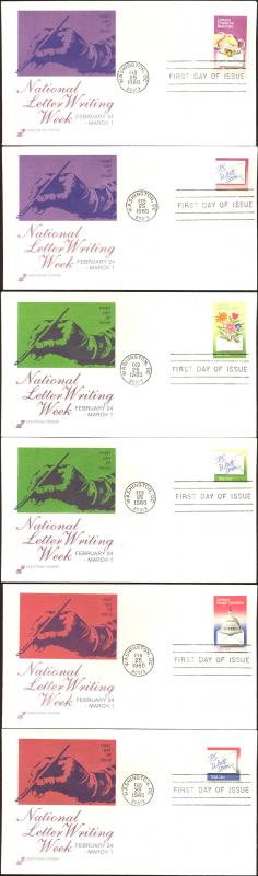 #1805-10 Letter Writing Spectrum FDC Set