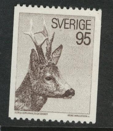SWEDEN Scott 750A Mint No Gum 1972 Roe Deer coil