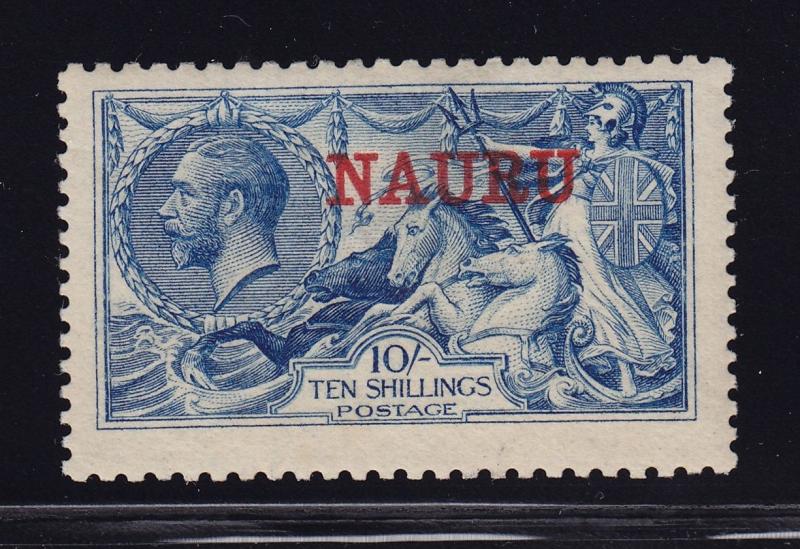 Nauru Scott # 15e with certificate VF OG lightly hinged cv $ 575 ! see pic !