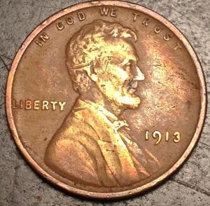 1913 P Lincoln Wheat Cent #D210